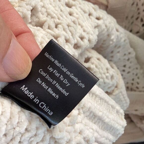 POL Open Knit Cream Long Duster Sweater Women’s Small - Picture 9 of 9